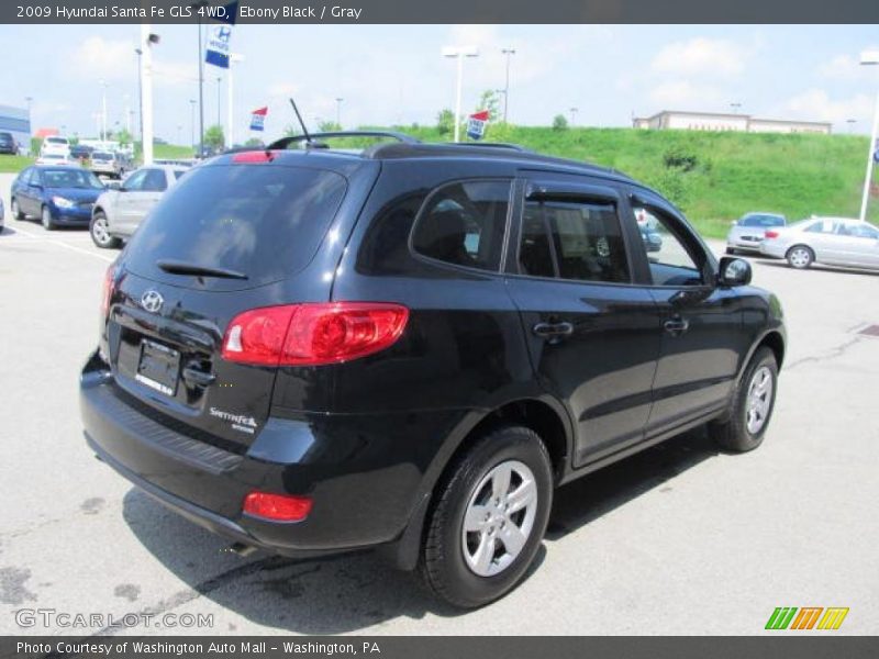 Ebony Black / Gray 2009 Hyundai Santa Fe GLS 4WD