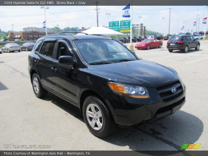 Ebony Black / Gray 2009 Hyundai Santa Fe GLS 4WD