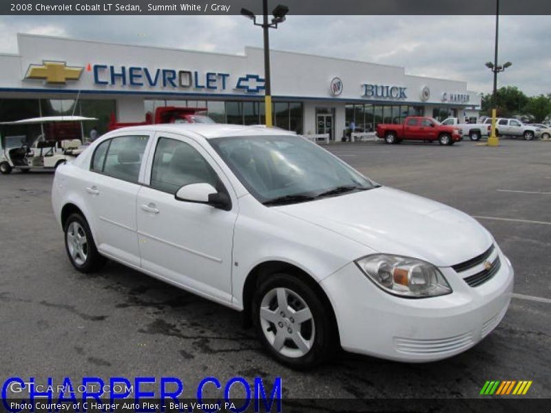 Summit White / Gray 2008 Chevrolet Cobalt LT Sedan