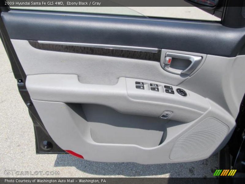 Ebony Black / Gray 2009 Hyundai Santa Fe GLS 4WD