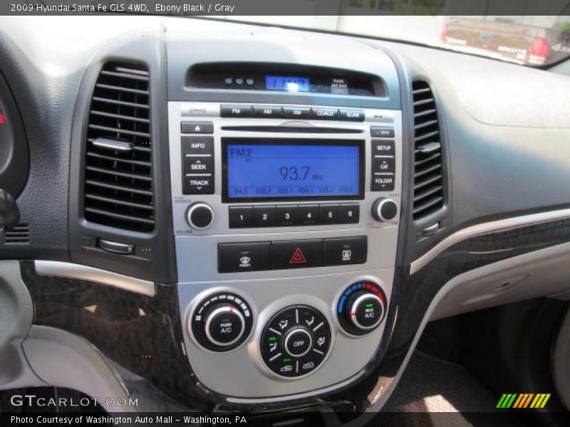 Ebony Black / Gray 2009 Hyundai Santa Fe GLS 4WD