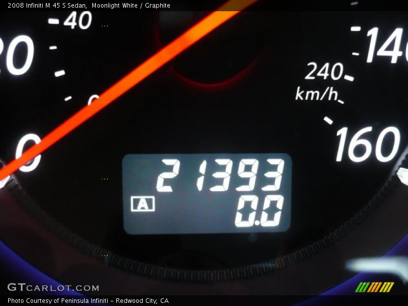 Moonlight White / Graphite 2008 Infiniti M 45 S Sedan