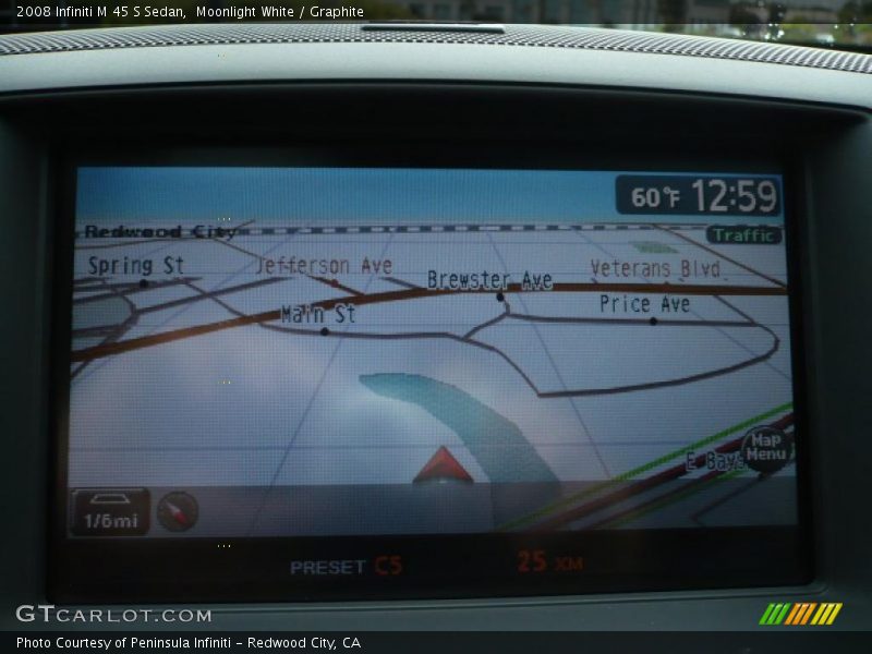 Moonlight White / Graphite 2008 Infiniti M 45 S Sedan