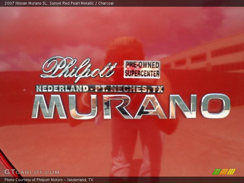 Sunset Red Pearl Metallic / Charcoal 2007 Nissan Murano SL