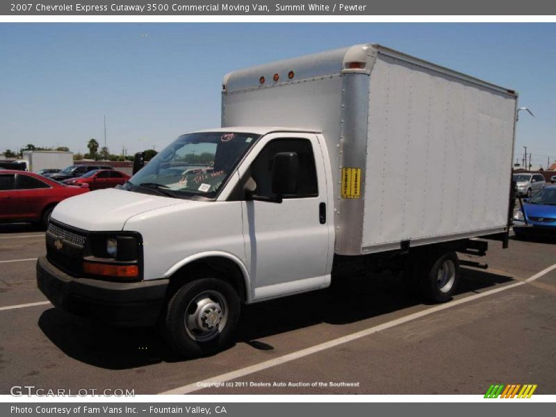 Summit White / Pewter 2007 Chevrolet Express Cutaway 3500 Commercial Moving Van