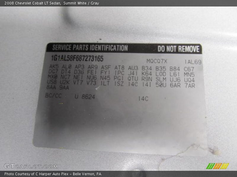 Summit White / Gray 2008 Chevrolet Cobalt LT Sedan