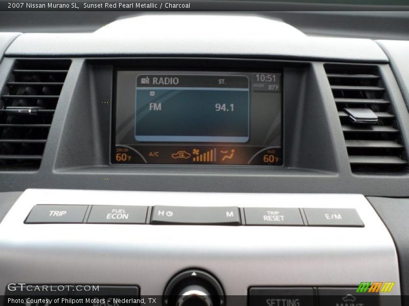 Sunset Red Pearl Metallic / Charcoal 2007 Nissan Murano SL
