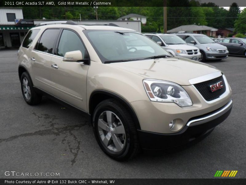 Gold Mist Metallic / Cashmere 2011 GMC Acadia SLT AWD