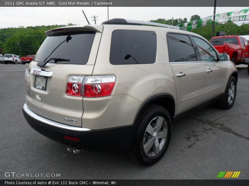 Gold Mist Metallic / Cashmere 2011 GMC Acadia SLT AWD