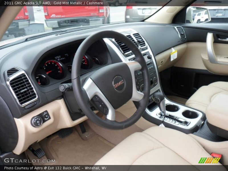 Gold Mist Metallic / Cashmere 2011 GMC Acadia SLT AWD