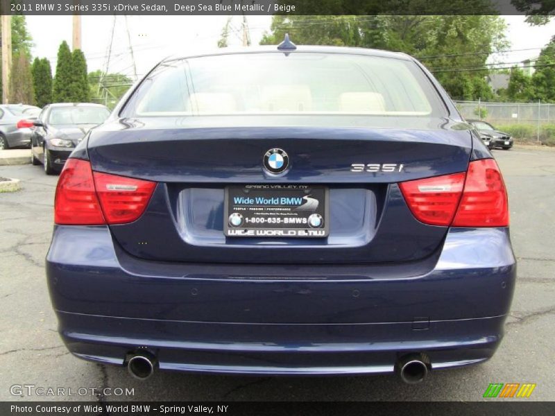 Deep Sea Blue Metallic / Beige 2011 BMW 3 Series 335i xDrive Sedan