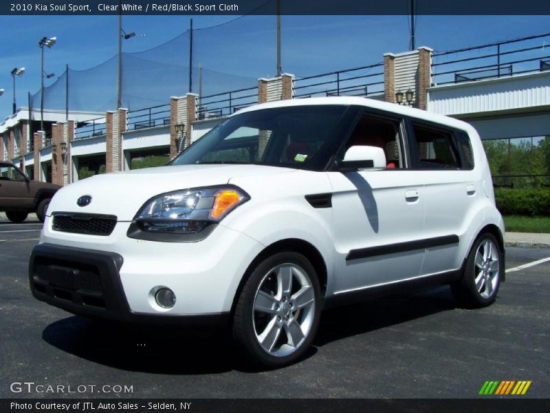 Clear White / Red/Black Sport Cloth 2010 Kia Soul Sport