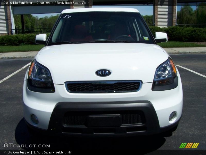 Clear White / Red/Black Sport Cloth 2010 Kia Soul Sport