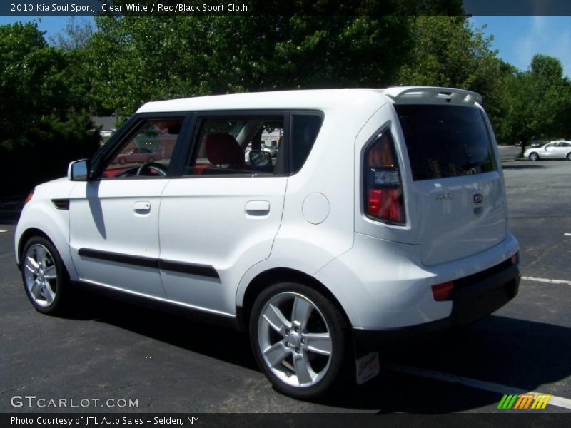 Clear White / Red/Black Sport Cloth 2010 Kia Soul Sport