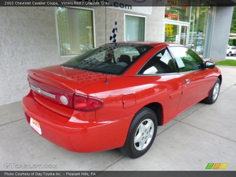 Victory Red / Graphite Gray 2003 Chevrolet Cavalier Coupe