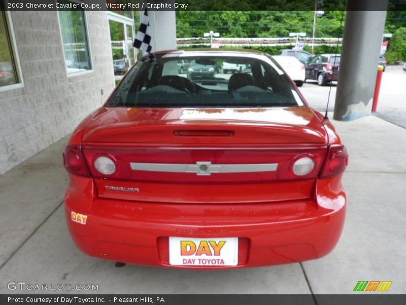 Victory Red / Graphite Gray 2003 Chevrolet Cavalier Coupe