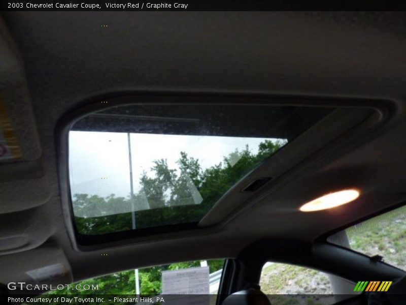 Victory Red / Graphite Gray 2003 Chevrolet Cavalier Coupe