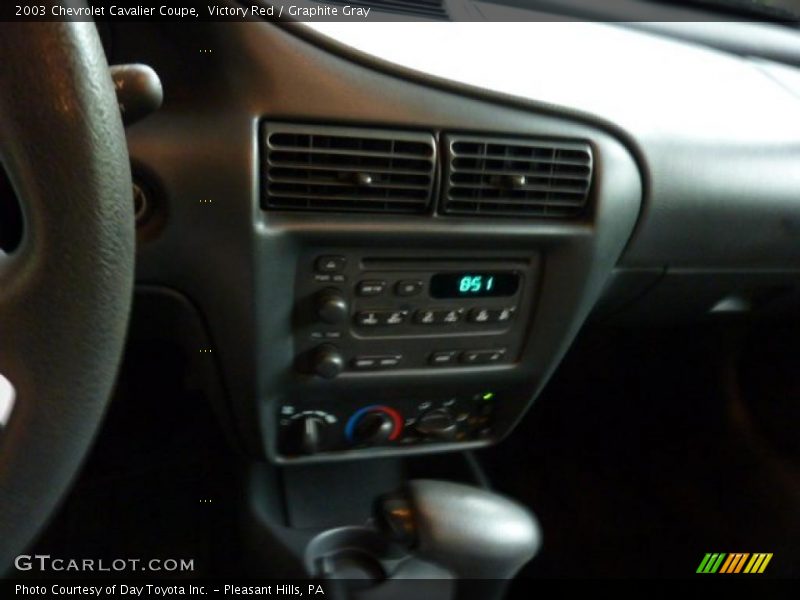 Victory Red / Graphite Gray 2003 Chevrolet Cavalier Coupe