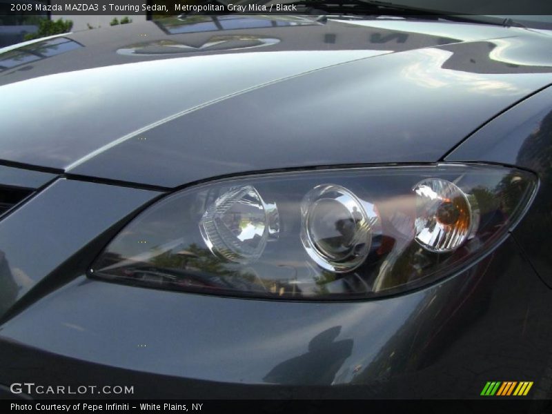 Metropolitan Gray Mica / Black 2008 Mazda MAZDA3 s Touring Sedan