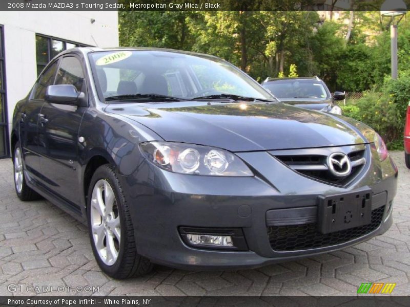 Metropolitan Gray Mica / Black 2008 Mazda MAZDA3 s Touring Sedan