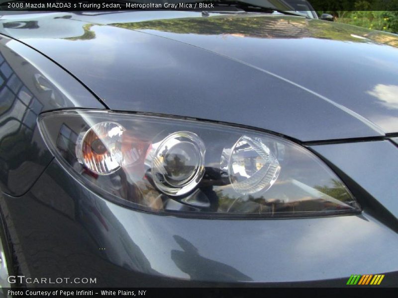 Metropolitan Gray Mica / Black 2008 Mazda MAZDA3 s Touring Sedan