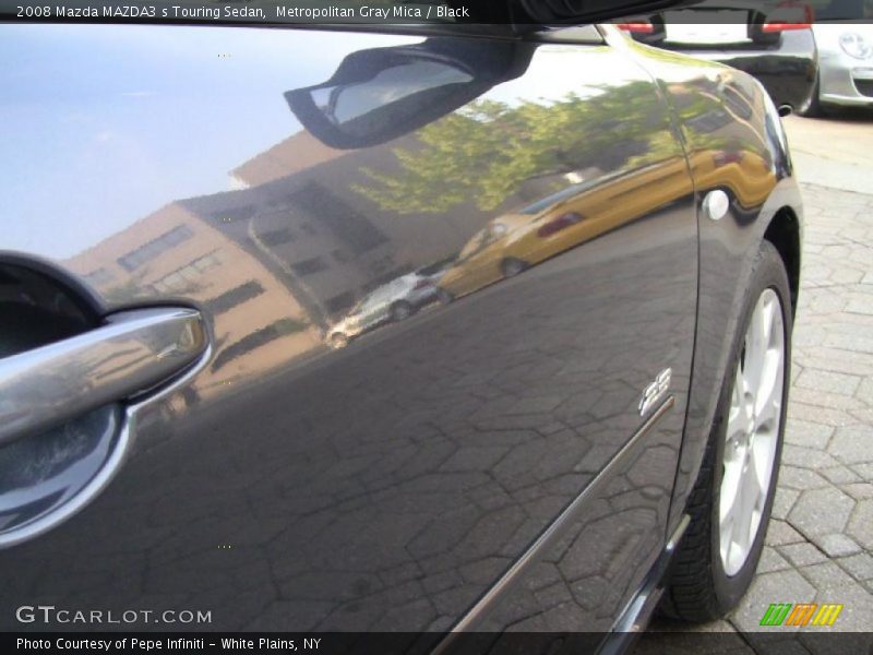 Metropolitan Gray Mica / Black 2008 Mazda MAZDA3 s Touring Sedan