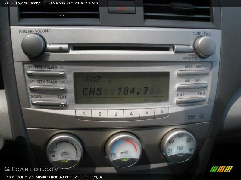 Barcelona Red Metallic / Ash 2011 Toyota Camry LE