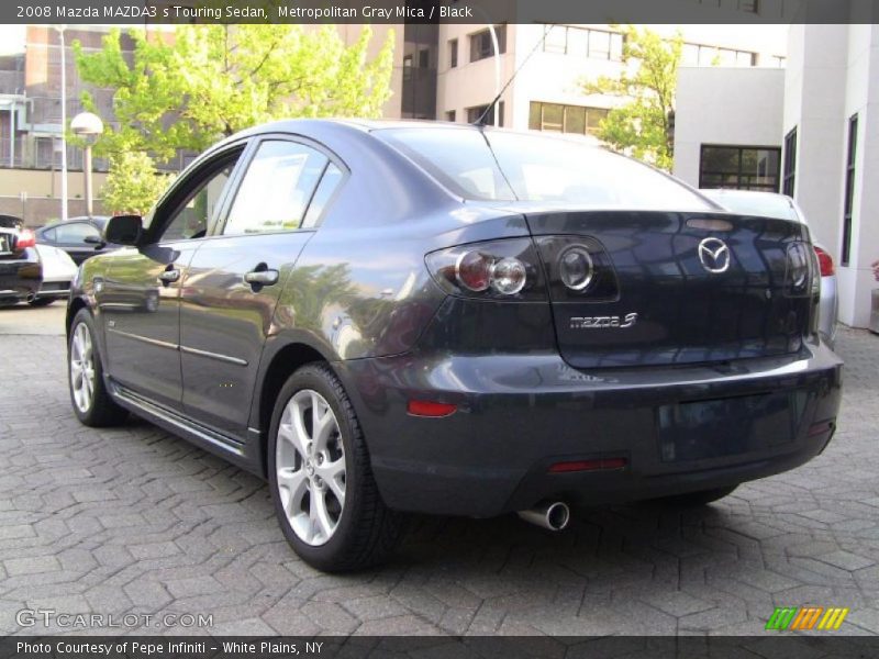 Metropolitan Gray Mica / Black 2008 Mazda MAZDA3 s Touring Sedan