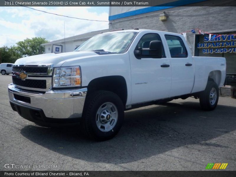 Summit White / Dark Titanium 2011 Chevrolet Silverado 2500HD LS Crew Cab 4x4