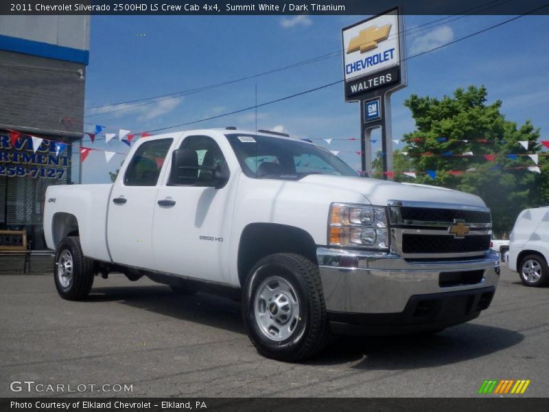 Summit White / Dark Titanium 2011 Chevrolet Silverado 2500HD LS Crew Cab 4x4
