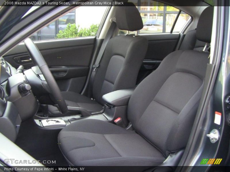 Metropolitan Gray Mica / Black 2008 Mazda MAZDA3 s Touring Sedan