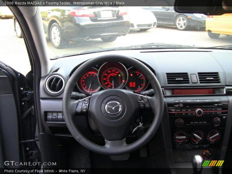 Metropolitan Gray Mica / Black 2008 Mazda MAZDA3 s Touring Sedan