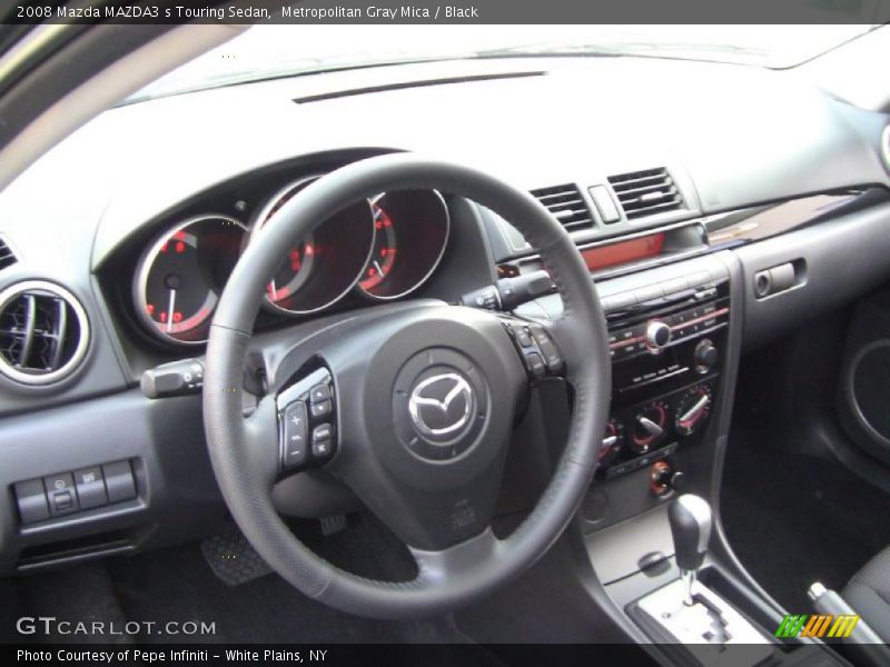 Metropolitan Gray Mica / Black 2008 Mazda MAZDA3 s Touring Sedan