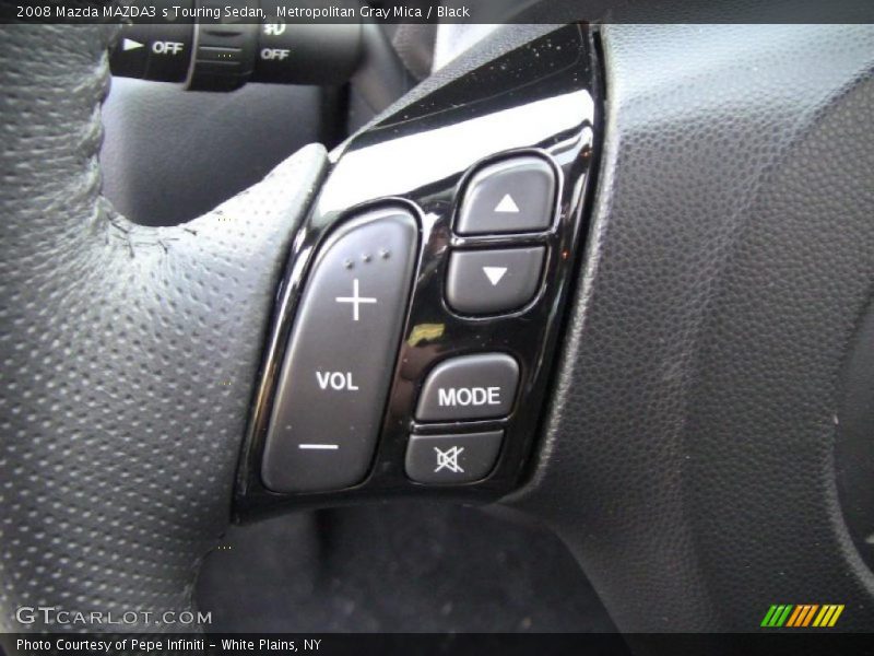 Metropolitan Gray Mica / Black 2008 Mazda MAZDA3 s Touring Sedan