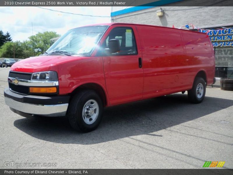 Victory Red / Medium Pewter 2010 Chevrolet Express 2500 Work Van