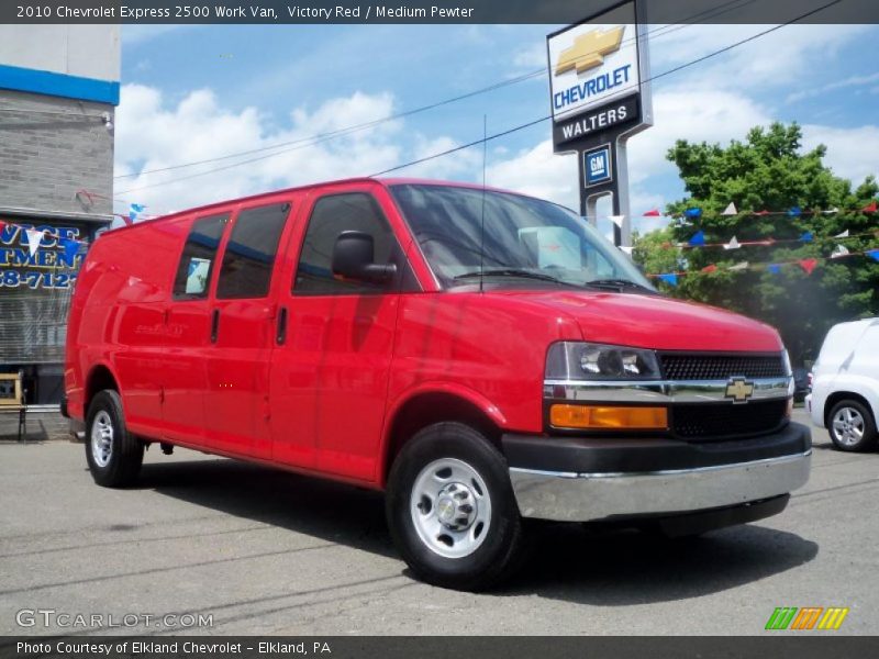 Victory Red / Medium Pewter 2010 Chevrolet Express 2500 Work Van