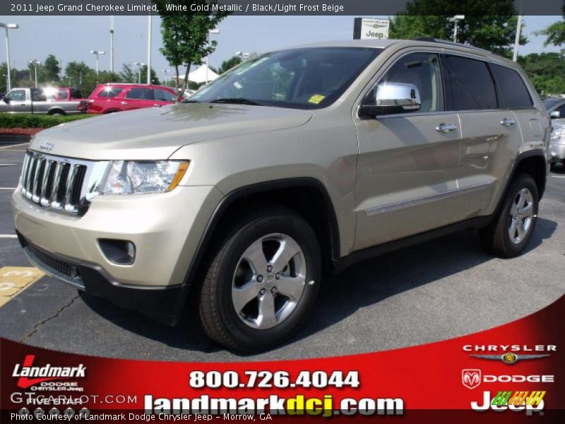 White Gold Metallic / Black/Light Frost Beige 2011 Jeep Grand Cherokee Limited