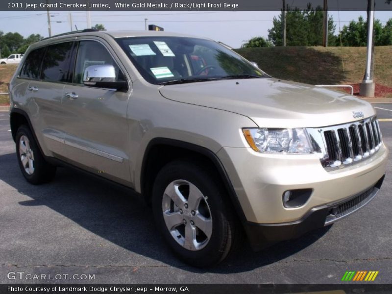 White Gold Metallic / Black/Light Frost Beige 2011 Jeep Grand Cherokee Limited