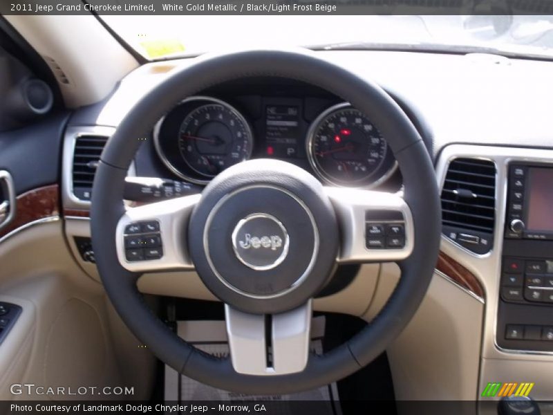 White Gold Metallic / Black/Light Frost Beige 2011 Jeep Grand Cherokee Limited