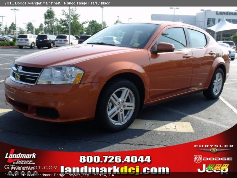 Mango Tango Pearl / Black 2011 Dodge Avenger Mainstreet