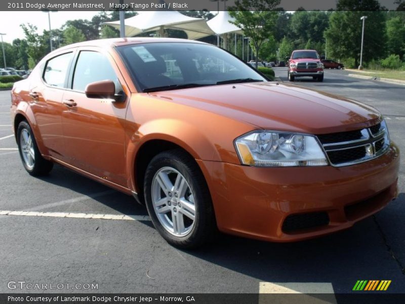 Mango Tango Pearl / Black 2011 Dodge Avenger Mainstreet