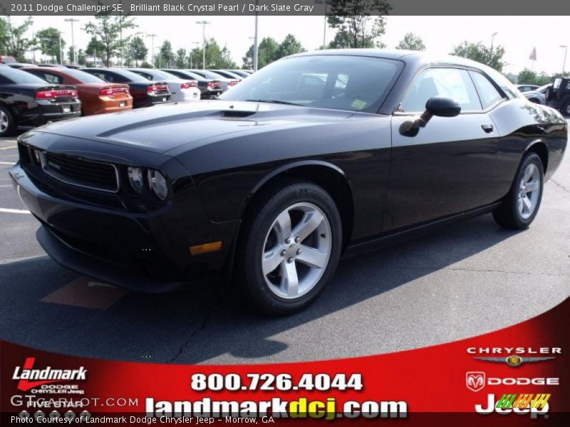 Brilliant Black Crystal Pearl / Dark Slate Gray 2011 Dodge Challenger SE