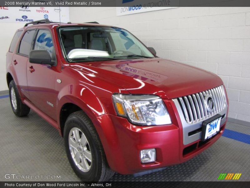 Vivid Red Metallic / Stone 2008 Mercury Mariner V6
