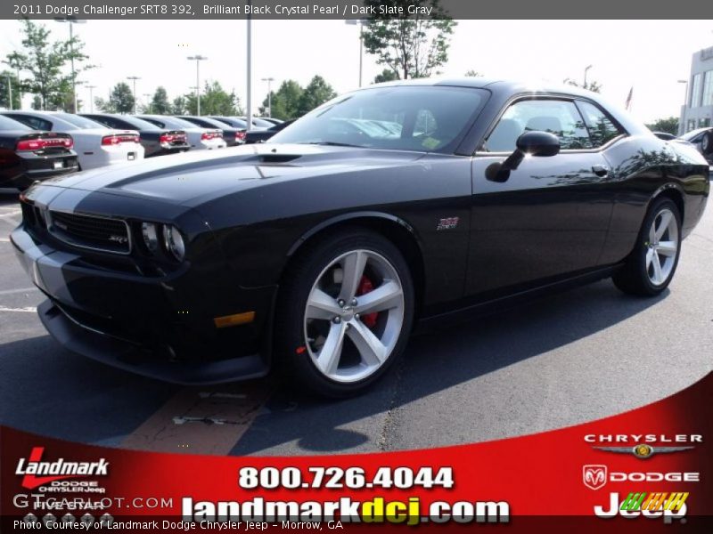 Brilliant Black Crystal Pearl / Dark Slate Gray 2011 Dodge Challenger SRT8 392
