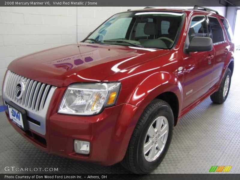 Vivid Red Metallic / Stone 2008 Mercury Mariner V6