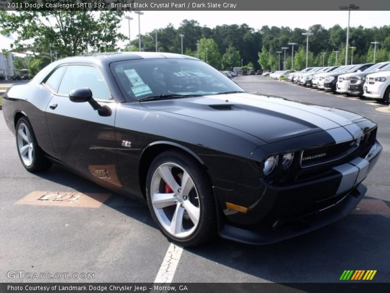 Brilliant Black Crystal Pearl / Dark Slate Gray 2011 Dodge Challenger SRT8 392