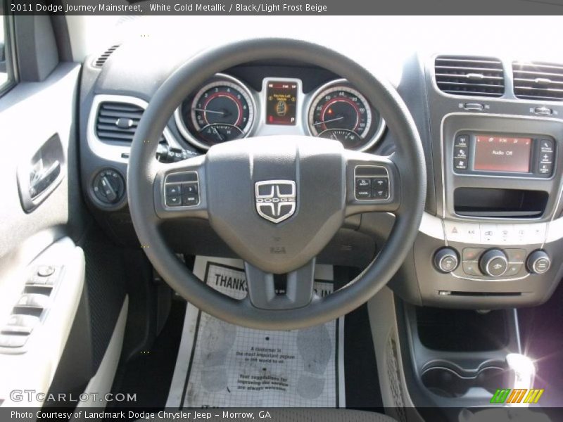 White Gold Metallic / Black/Light Frost Beige 2011 Dodge Journey Mainstreet