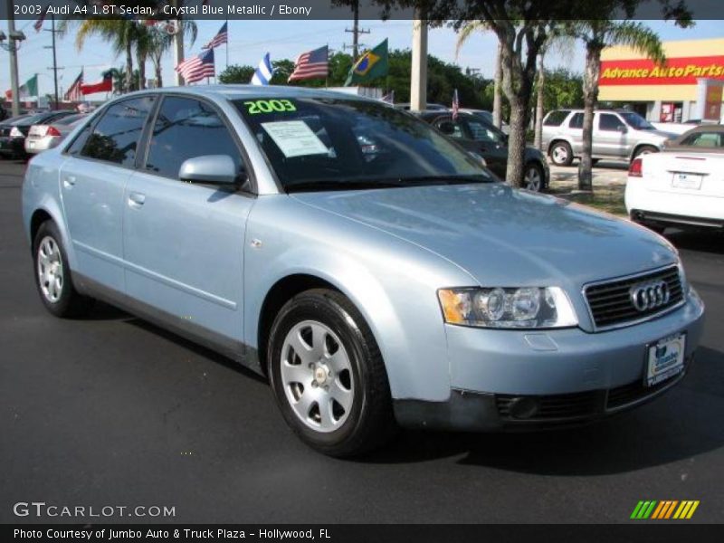 Crystal Blue Metallic / Ebony 2003 Audi A4 1.8T Sedan