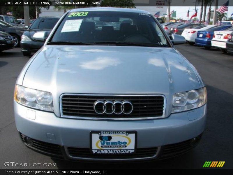 Crystal Blue Metallic / Ebony 2003 Audi A4 1.8T Sedan