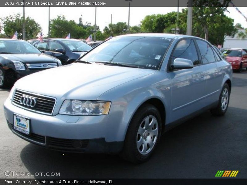 Crystal Blue Metallic / Ebony 2003 Audi A4 1.8T Sedan